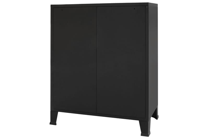 Kommode metall industriell stil 78x40x93 cm svart - Oppbevaring - Oppbevaringsmøbler - Kommode - Entrekommode