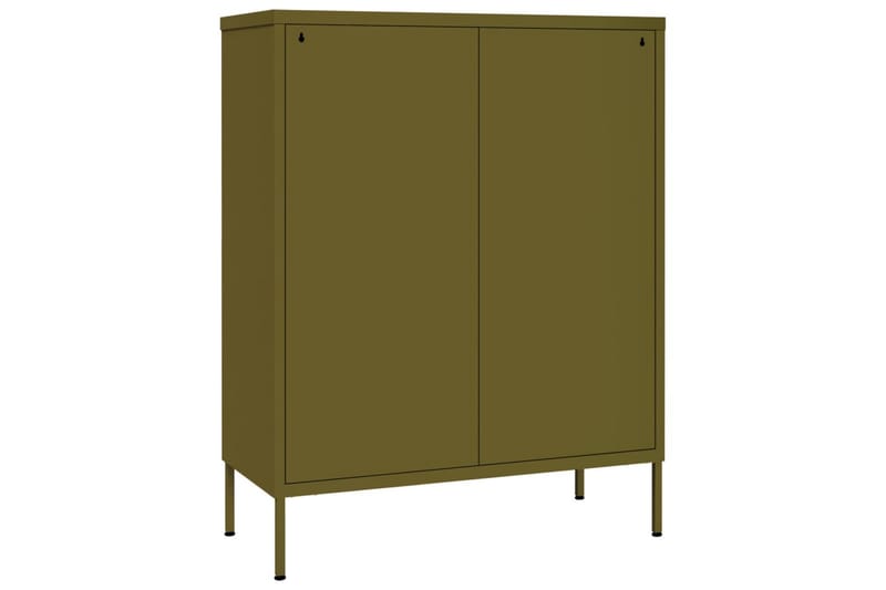 Kommode olivengrønn 80x35x101,5 cm stål - grønn - Oppbevaring - Oppbevaringsmøbler - Kommode - Entrekommode