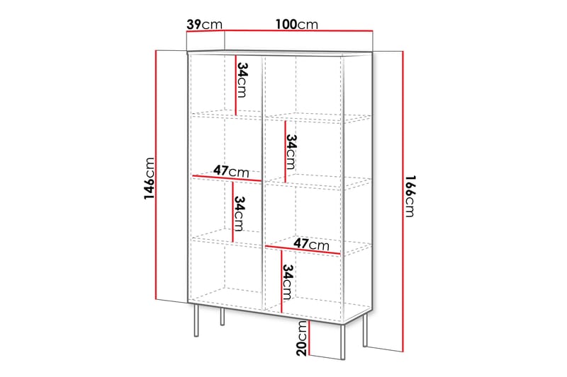 Laholm Kommode 100 cm - Hvit - Oppbevaring - Oppbevaringsmøbler - Kommode - Entrekommode