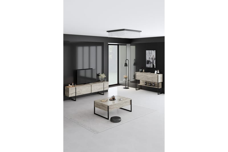 Luxe Kommode 120 cm - Beige/Svart - Oppbevaring - Oppbevaringsmøbler - Kommode