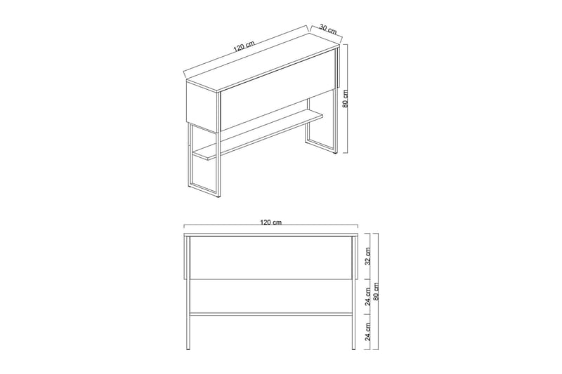 Luxe Kommode 120 cm - Beige/Svart - Oppbevaring - Oppbevaringsmøbler - Kommode