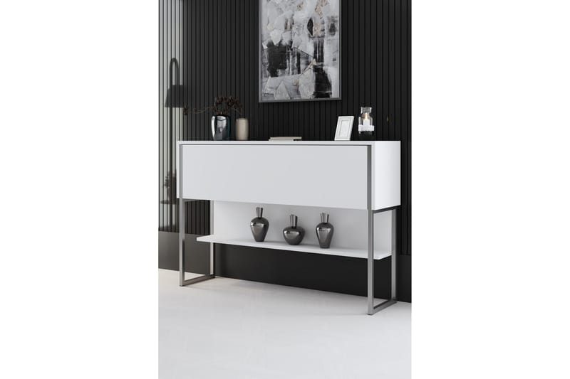 Luxe Kommode 120 cm - Sølv/Hvit - Oppbevaring - Oppbevaringsmøbler - Kommode