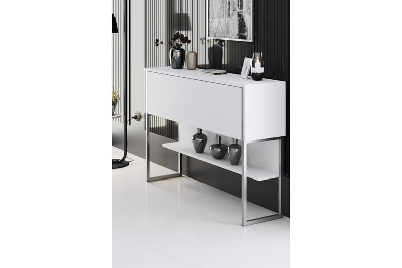 Luxe Kommode 120 cm - Sølv/Hvit - Oppbevaring - Oppbevaringsmøbler - Kommode