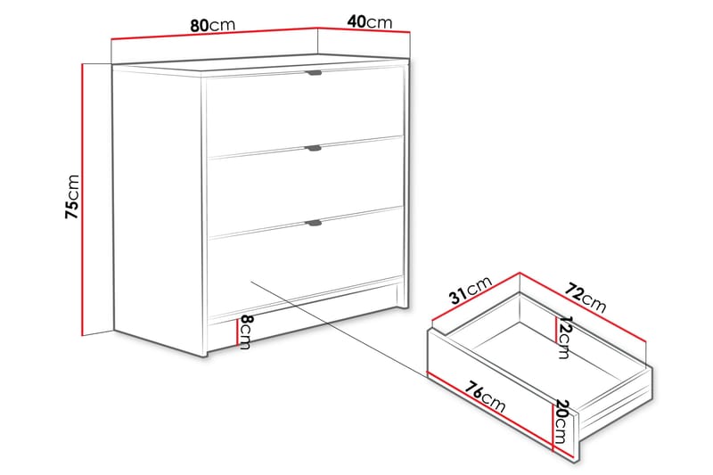 Novaj Highboard - Beige - Oppbevaring - Oppbevaringsmøbler - Kommode - Entrekommode