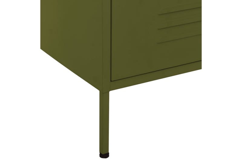 Kommode olivengrønn 80x35x101,5 cm stål - grønn - Oppbevaring - Oppbevaringsmøbler - Kommode - Entrekommode