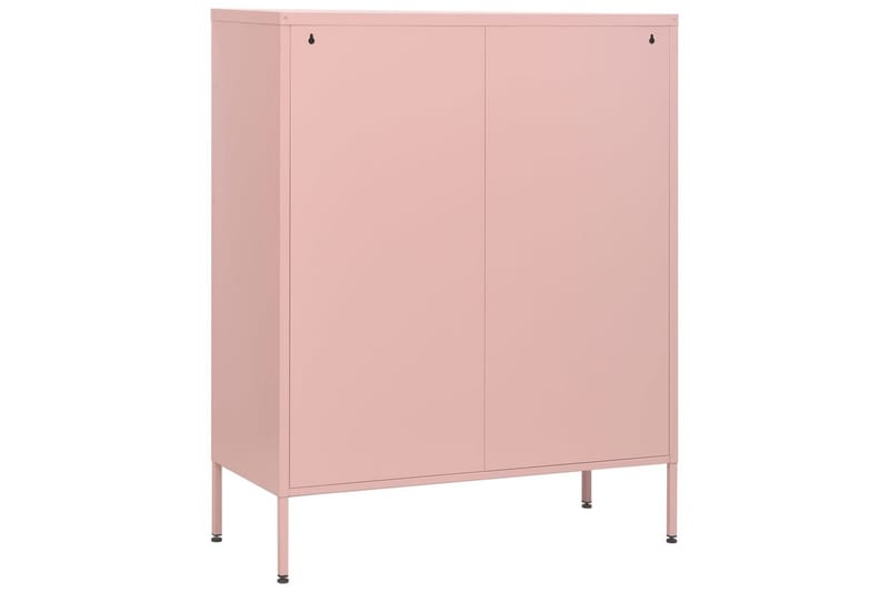 Kommode rosa 80x35x101,5 cm stål - Rosa - Oppbevaring - Oppbevaringsmøbler - Kommode - Entrekommode