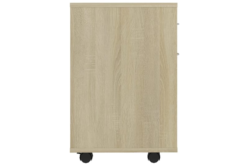 Rulleskap sonoma eik 45x38x54 cm sponplate - Brun - Oppbevaring - Oppbevaringsmøbler - Kommode - Skuffeseksjon