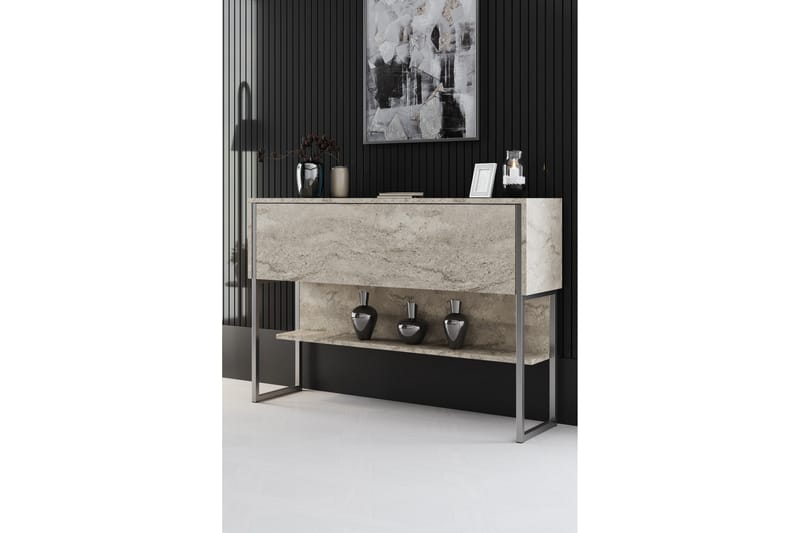 Luxe Kommode 120 cm - Beige/Sølv - Oppbevaring - Oppbevaringsmøbler - Kommode