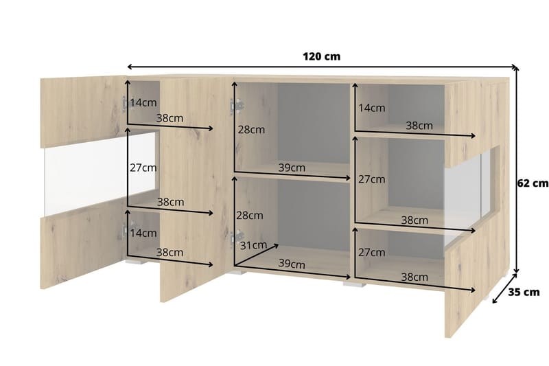 Jestine Oppbevaringskiste 120 cm - Brun - Oppbevaring - Oppbevaringsmøbler - Oppbevaringskiste