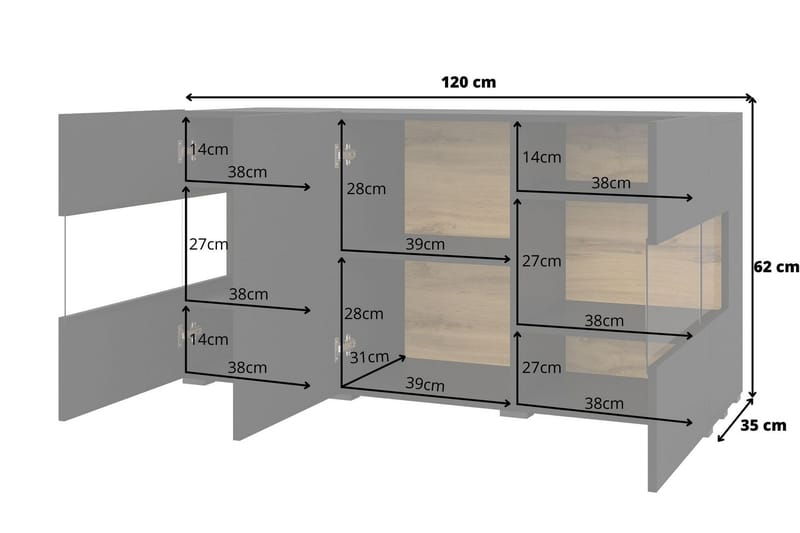 Jestine Oppbevaringskiste 120 cm - Svart - Oppbevaring - Oppbevaringsmøbler - Oppbevaringskiste