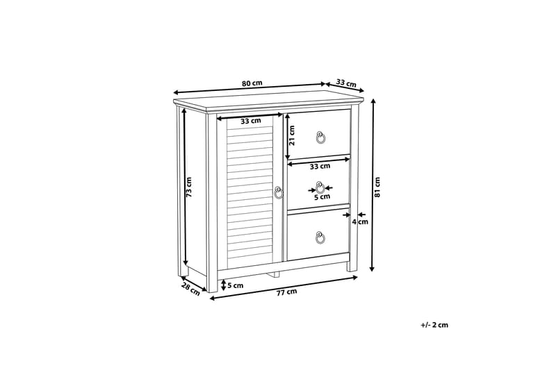 Alaeyah Skjenk - Hvit - Oppbevaring - Oppbevaringsmøbler - Sideboard & skjenker