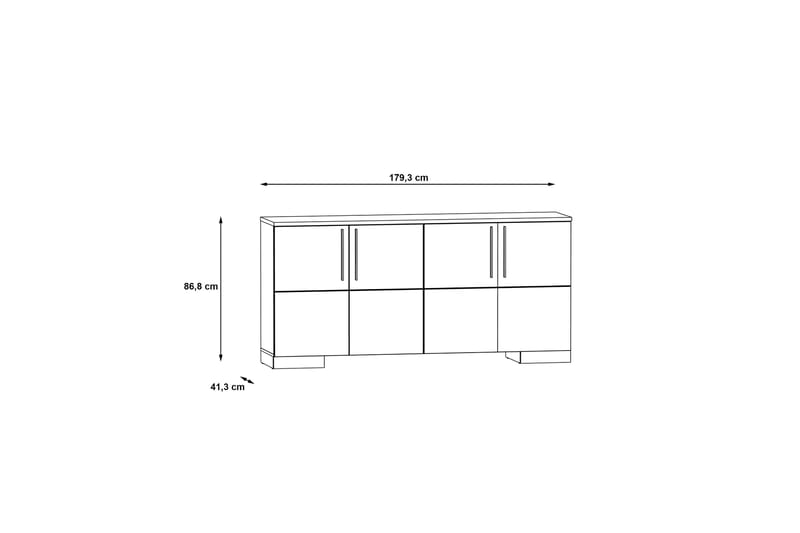 Atwoods skjenk 87x180 cm - Oppbevaring - Oppbevaringsmøbler - Sideboard & skjenker