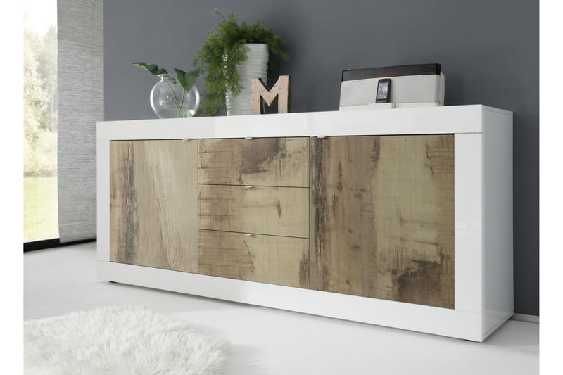 Basic Skjenk 210x43 cm - Hvit Highlighter - Oppbevaring - Oppbevaringsmøbler - Sideboard & skjenker