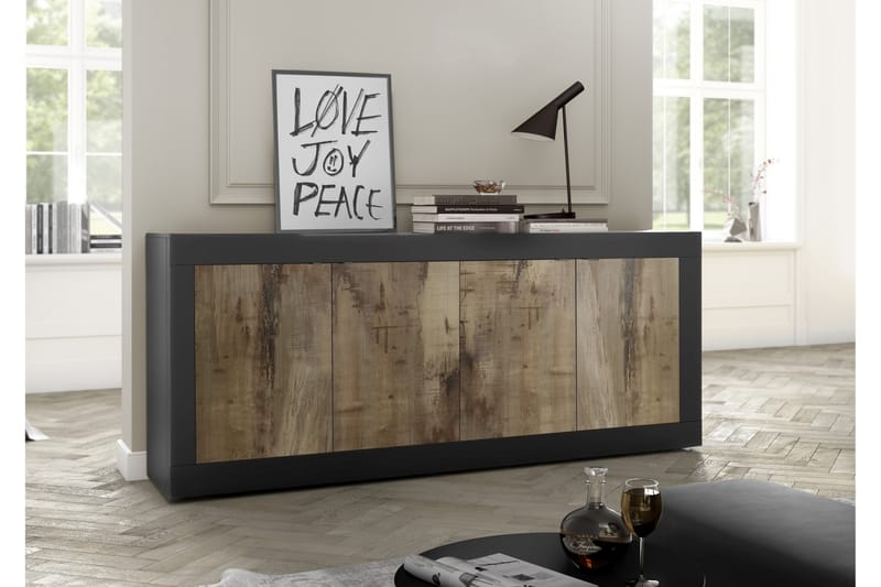 Basic skjenk 43x207 cm Natur / Svart - LC SPA - Oppbevaring - Oppbevaringsmøbler - Sideboard & skjenker