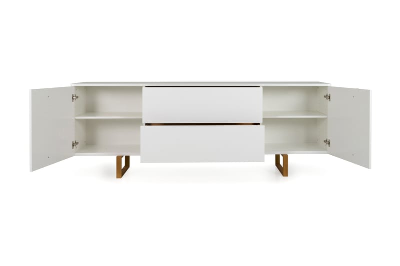 Birka Sideboard 216x43 cm - Ek/Hvit - Oppbevaring - Oppbevaringsmøbler - Sideboard & skjenker