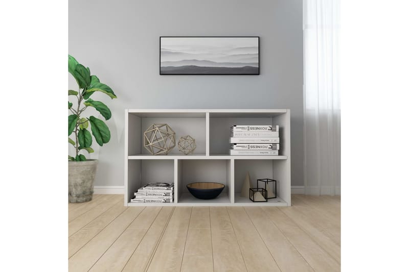 Bokhylle/skjenk hvit 45x25x80 cm sponplate - Hvit - Oppbevaring - Oppbevaringsmøbler - Sideboard & skjenker