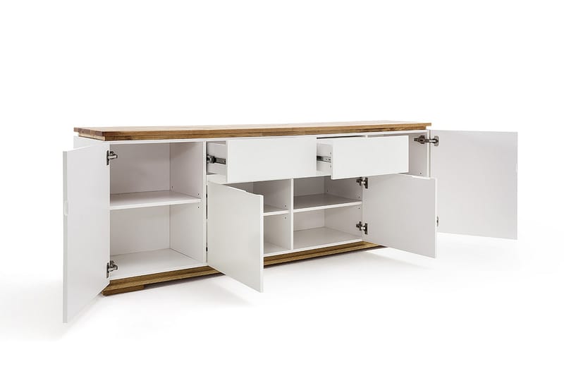 Chiaro Skjenk 182 cm - Hvit - Oppbevaring - Oppbevaringsmøbler - Sideboard & skjenker