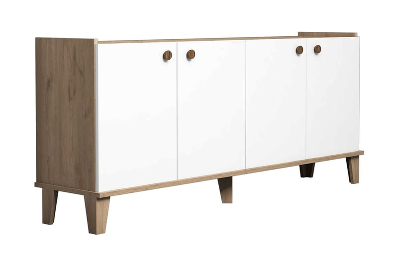 Console Eik|Hvit - Oppbevaring - Oppbevaringsmøbler - Sideboard & skjenker