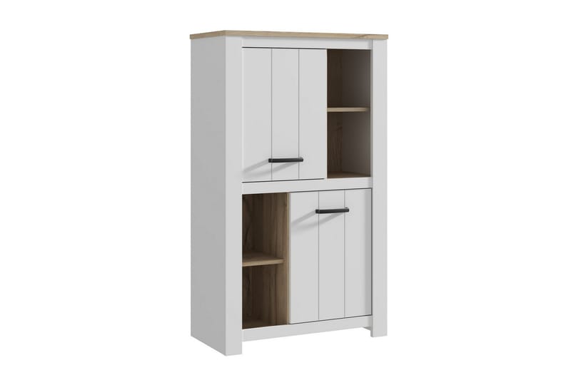 Crumpton Skjenk 87 cm - Hvit/Brun - Oppbevaring - Oppbevaringsmøbler - Sideboard & skjenker