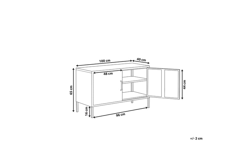 Damaria Skjenk 100x65 cm - Rød - Oppbevaring - Oppbevaringsmøbler - Sideboard & skjenker