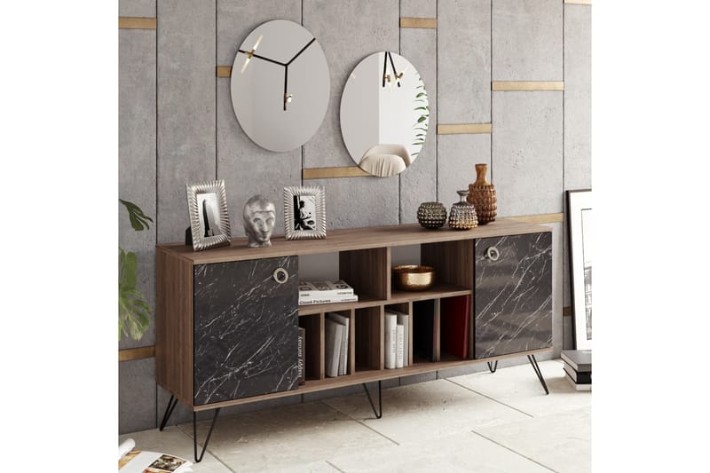 Dregrich Sidebord 180 cm - Valnøtt|Svart - Oppbevaring - Oppbevaringsmøbler - Sideboard & skjenker