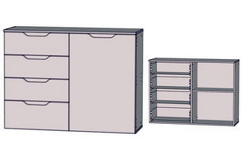 Holman Skjenk 110 cm Dør - Høyglans - Oppbevaring - Oppbevaringsmøbler - Sideboard & skjenker