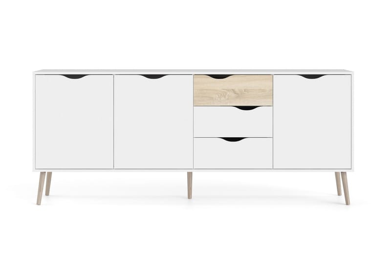 Hostafranc skjenk 40x196 cm - Hvit | Natur - Oppbevaring - Oppbevaringsmøbler - Sideboard & skjenker