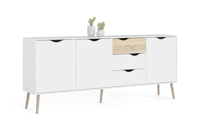 Hostafranc skjenk 40x196 cm - Hvit | Natur - Oppbevaring - Oppbevaringsmøbler - Sideboard & skjenker