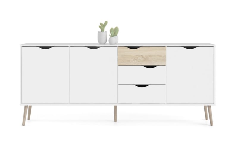 Hostafranc skjenk 40x196 cm - Hvit | Natur - Oppbevaring - Oppbevaringsmøbler - Sideboard & skjenker