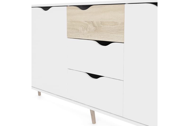 Hostafranc skjenk 40x196 cm - Hvit | Natur - Oppbevaring - Oppbevaringsmøbler - Sideboard & skjenker