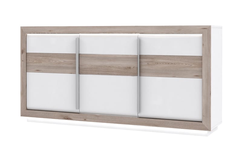 Kalabaka Sideboard 53x193 cm - Brun/Hvit - Oppbevaring - Oppbevaringsmøbler - Sideboard & skjenker