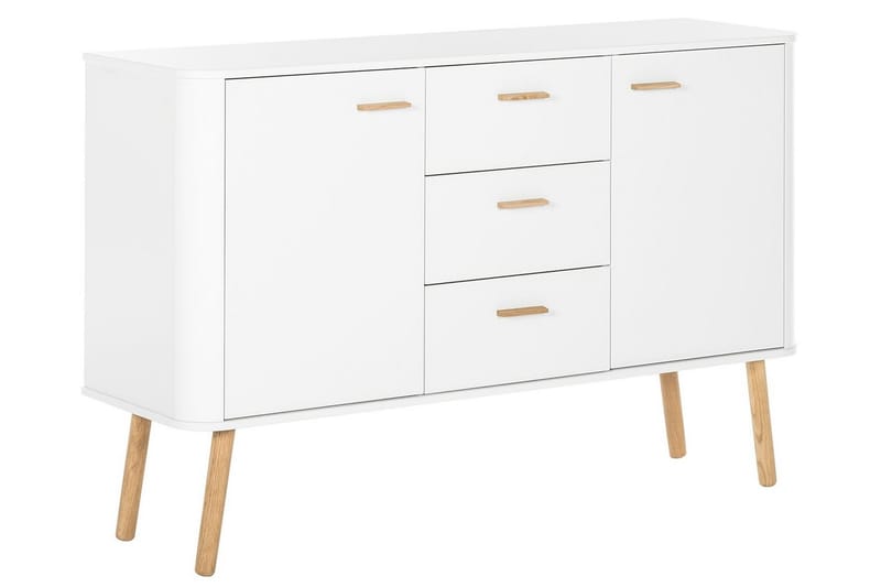 Lausanne Sideboard 136x40 cm - Hvit/Natur - Oppbevaring - Oppbevaringsmøbler - Sideboard & skjenker