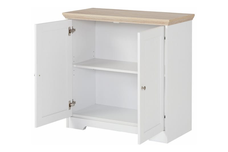 Marinka Skjenk 84 cm - Hvit/Brun - Oppbevaring - Oppbevaringsmøbler - Sideboard & skjenker