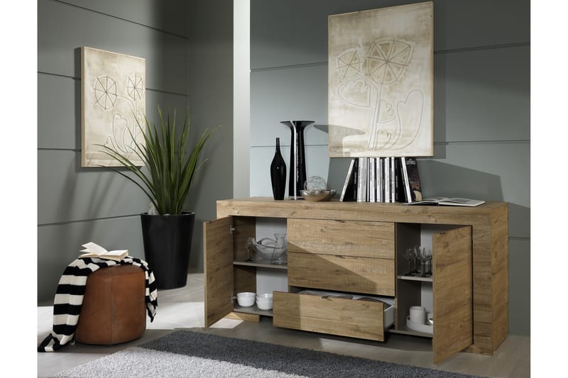 Milano Skjenk 191 cm - Tre/Natur - Oppbevaring - Oppbevaringsmøbler - Sideboard & skjenker