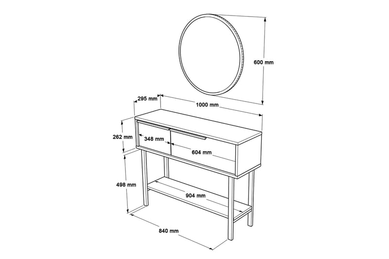 Muttun Skjenk 100 cm - Eik - Oppbevaring - Oppbevaringsmøbler - Sideboard & skjenker