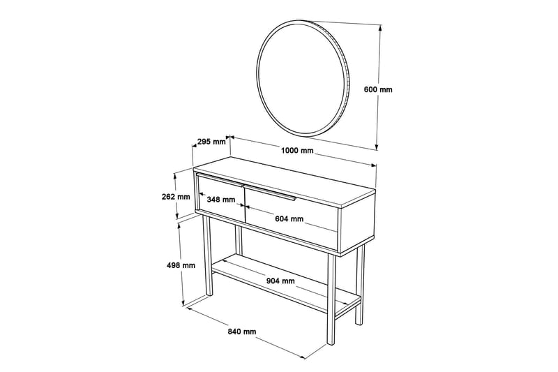 Muttun Skjenk 100 cm - Hvit - Oppbevaring - Oppbevaringsmøbler - Sideboard & skjenker