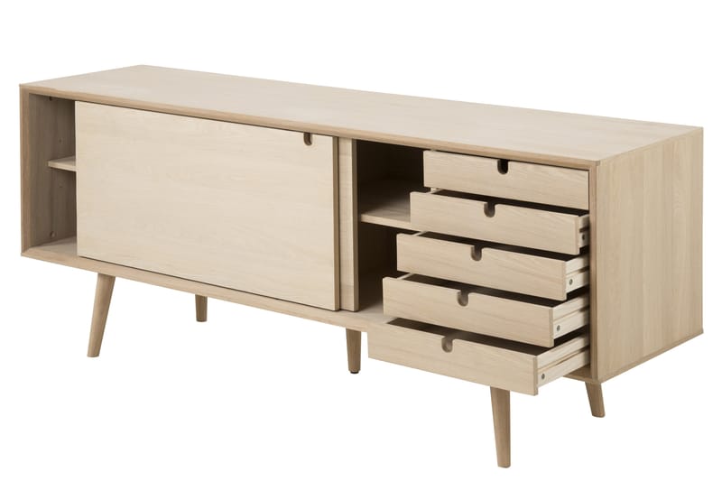 Myrviken Skjenk 180 cm - Hvitpigmentert Eik - Oppbevaring - Oppbevaringsmøbler - Sideboard & skjenker