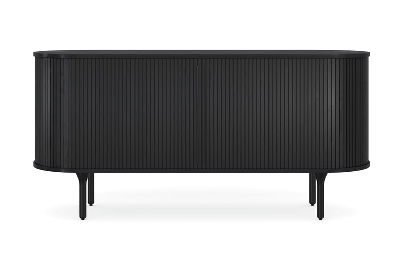 Noira Sideboard 150x45 cm Massiv Eik - Svart - Sideboard & skjenker