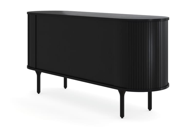 Noira Sideboard 150x45 cm Massiv Eik - Svart - Oppbevaring - Oppbevaringsmøbler - Sideboard & skjenker