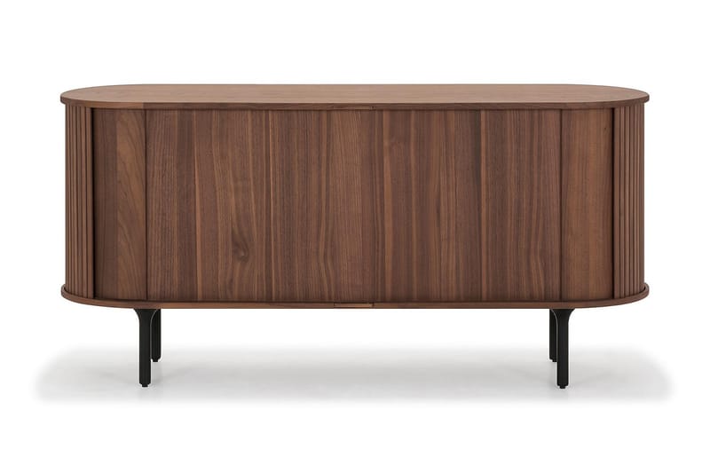 Noira Smalt Sideboard Ribbet Valnøtt 150x45 cm - Massiv Valnøtt / Brun - Oppbevaring - Oppbevaringsmøbler - Sideboard & skjenker