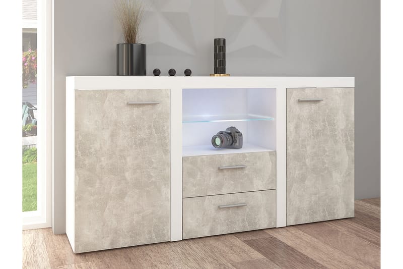 Rumba Skjenk 157x40x81 cm - Beige / Grå - Oppbevaring - Oppbevaringsmøbler - Sideboard & skjenker