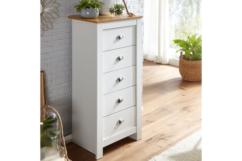 Seddik Sideboard 39 cm Rektangulær - Hvit/Natur - Oppbevaring - Oppbevaringsmøbler - Sideboard & skjenker