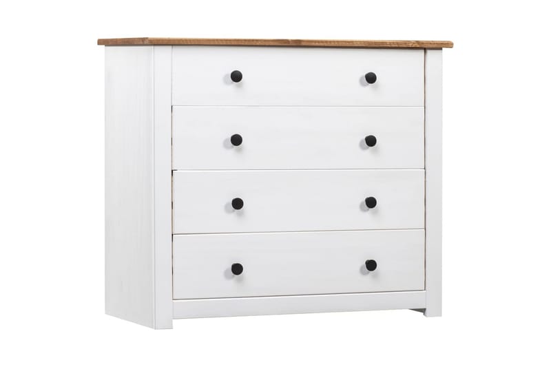 Sideskap hvit 80x40x73 cm furu Panama Range - Hvit - Oppbevaring - Oppbevaringsmøbler - Sideboard & skjenker