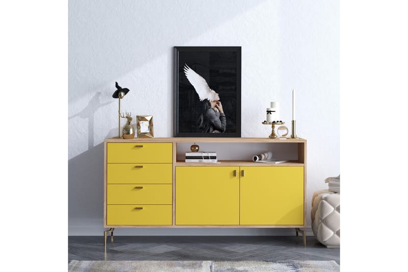 Sidobord Ek|Gul - Oppbevaring - Oppbevaringsmøbler - Sideboard & skjenker