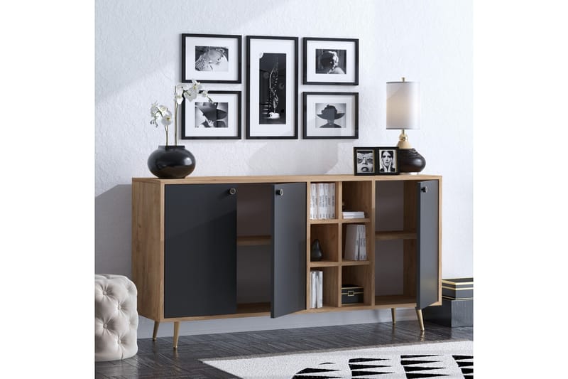 Sidobord Ek|Svart - Oppbevaring - Oppbevaringsmøbler - Sideboard & skjenker