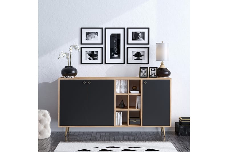 Sidobord Ek|Svart - Oppbevaring - Oppbevaringsmøbler - Sideboard & skjenker