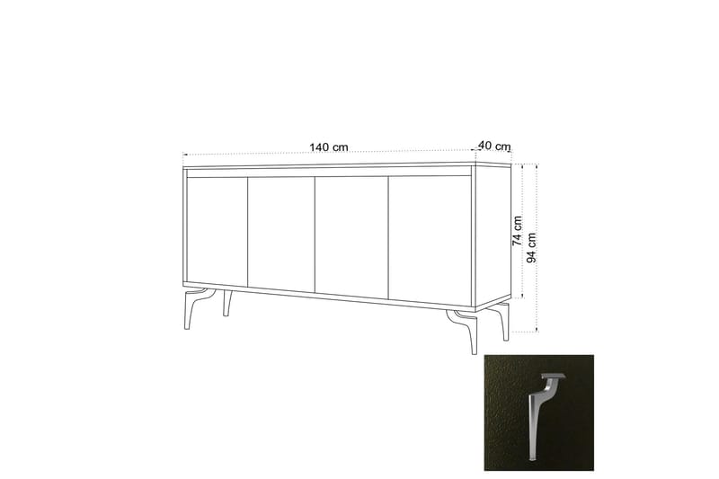 Sidobord Svart|Vit - Oppbevaring - Oppbevaringsmøbler - Sideboard & skjenker