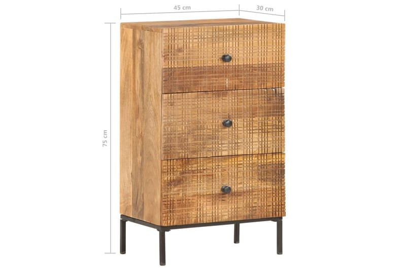 Skjenk 45x30x75 cm heltre mango - Oppbevaring - Oppbevaringsmøbler - Sideboard & skjenker