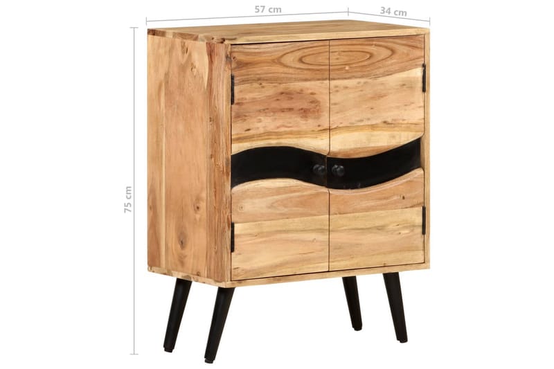 Skjenk 57x34x75 cm heltre akasie - Oppbevaring - Oppbevaringsmøbler - Sideboard & skjenker