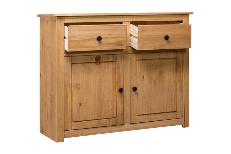 Skjenk 93x40x80 cm heltre furu Panama Range - Brun - Oppbevaring - Oppbevaringsmøbler - Sideboard & skjenker